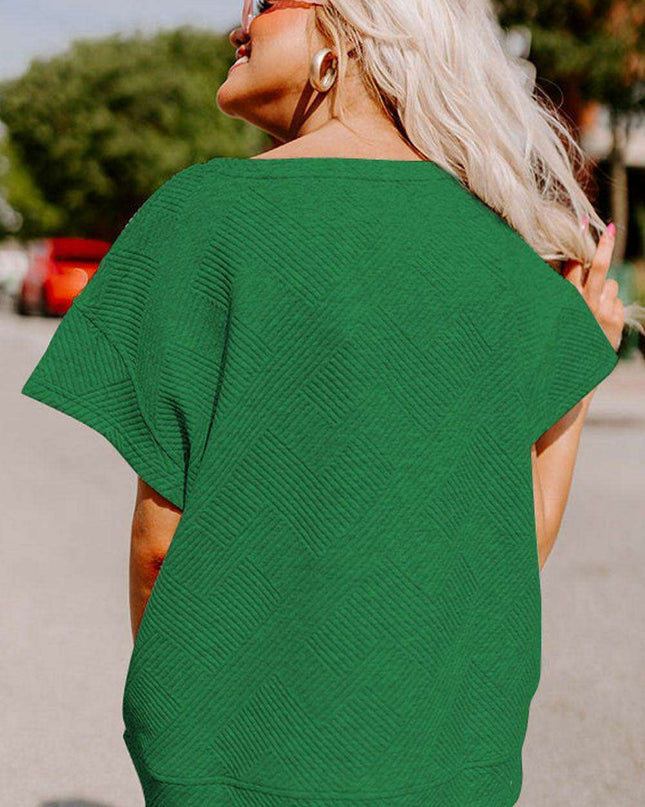 Luxe Olive Green Lounge Set with Oversized Tee and Adjustable Pants