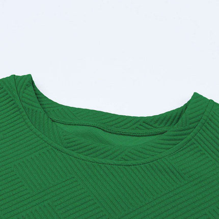 Luxe Olive Green Lounge Set with Oversized Tee and Adjustable Pants