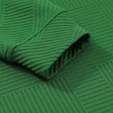 Elegant Green Textured Loungewear Set with Comfy Wide-Leg Pants