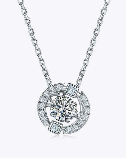 Dazzling Moissanite and Zircon Accent Sterling Silver Necklace