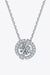 Dazzling Moissanite and Zircon Accent Platinum-Plated Necklace