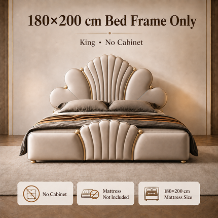 Modern Bed Frame with Optional Bedside Cabinets — 150 / 180 / 200cm Widths