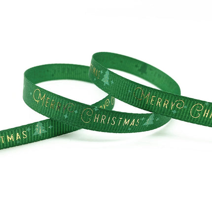 Peekaboo Studio Size 5 10mm Printed Grosgrain Christmas Ribbon - Durab
