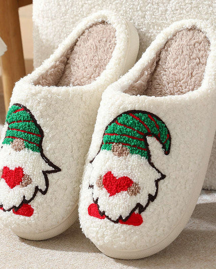 Cute Cartoon Santa Claus Home Slippers Couple Indoor Floor Bedroom Slipper Christmas Warm Shoes Women Men