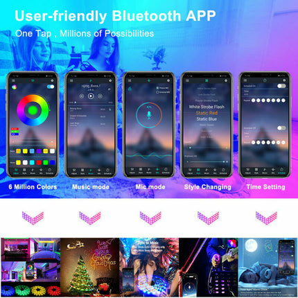 BRAND NEW 5050 RGB LED Strip Bluetooth Remote Lights TV Back Lights Fo