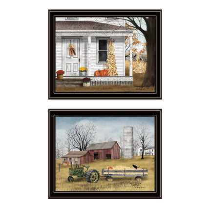 Billy Jacobs 2-Piece Autumn Greetings Wall Art Set - Black Framed Prin