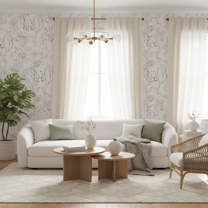 Peel And Stick Wallpaper, 17.7 X 393.7 Inch Contact Paper White Line A