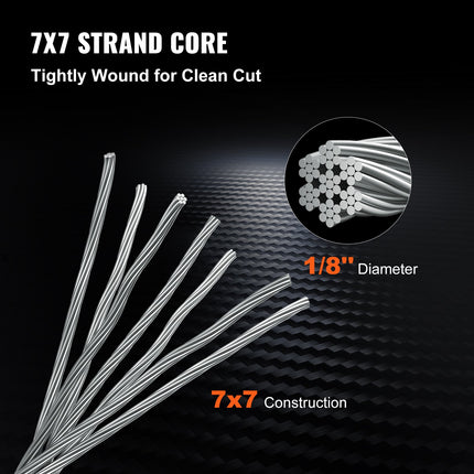VEVOR 500ft Stainless Steel Cable Railing, 316 Marine Grade, 7x7 Stran