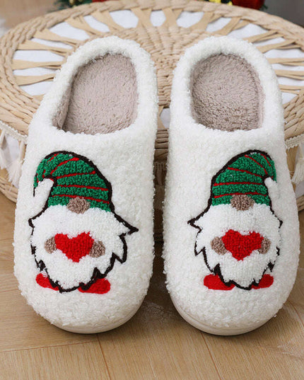 Cute Cartoon Santa Claus Home Slippers Couple Indoor Floor Bedroom Slipper Christmas Warm Shoes Women Men