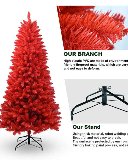 PVC Christmas Tree, Christmas Decorations, Red