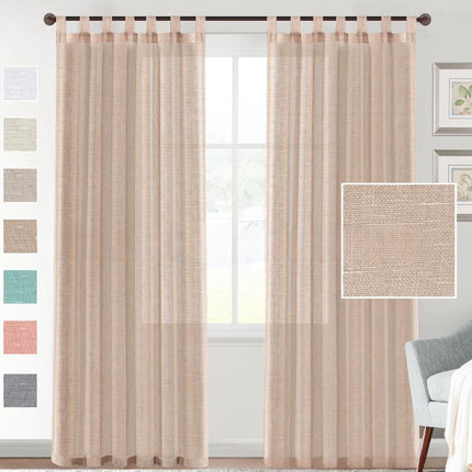 Linen Yarn Curtain Transparent Window Screen