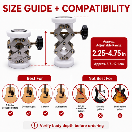 Acoustic Guitar Soundboard Repair Jack — Magnetic Bracing Support Tool Guitar Accessories large-guitar-soundboard-back-crack-repair-support-jack-magnetic-bracing-repair-tool-for-acoustic-wood-guitar-restoration Musical Instruments > Instrument Accessories > String Instrument Accessories > Guitar Accessories > Guitar Repair & Maintenance Tools