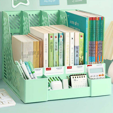 4-Compartment Desk Organizer with Built-in Pen Holder