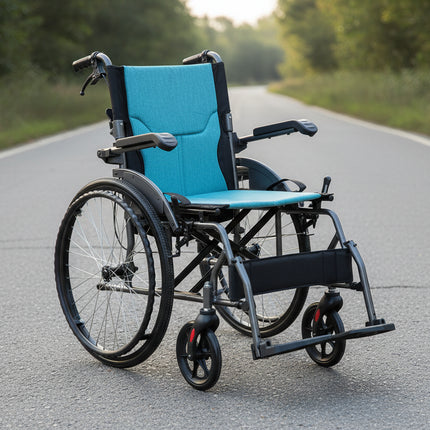 Peekaboo Studio VEVOR Lightweight Folding Aluminum Wheelchair with Des