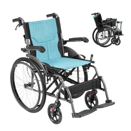 Peekaboo Studio VEVOR Lightweight Folding Aluminum Wheelchair with Des