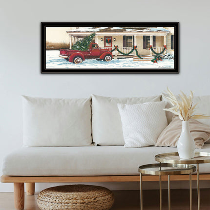John Rossini Christmas Wall Art - Black Framed, Multicolor Design