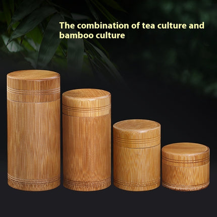 Portable Bamboo Tea Jar Sealed Bamboo Pipe