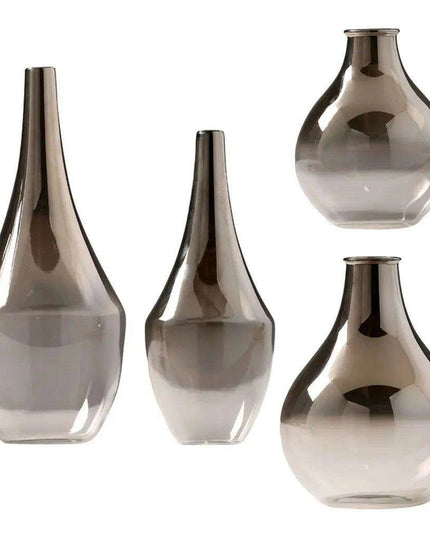 Sophisticated Ash Ombre Glass Vase - Chic Decorative Accent for Any Space