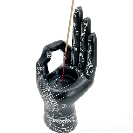 Handprint Palm Candle Holder And Incense Burner Resin Handmade
