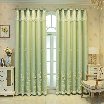 Peekaboo Studio Double Open Yarn Curtain Set - Integrated Shading Desi
