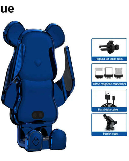 Innovative 15W Wireless Fast Charging Car Phone Mount - Mobile Device Holder for Auto Accessories