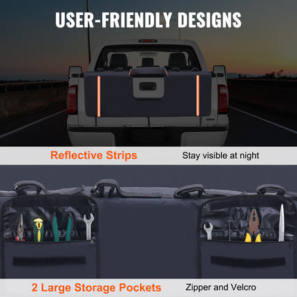 VEVOR 53" Tailgate Pad for 5 Bikes - Durable Pickup Truck Protector