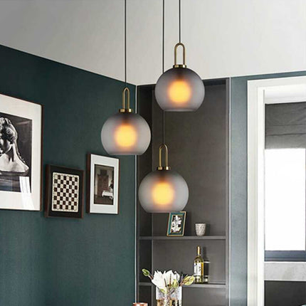 Nordic Simple Modern Glass Ball Chandelier Milk Tea Shop Clear Bar Res