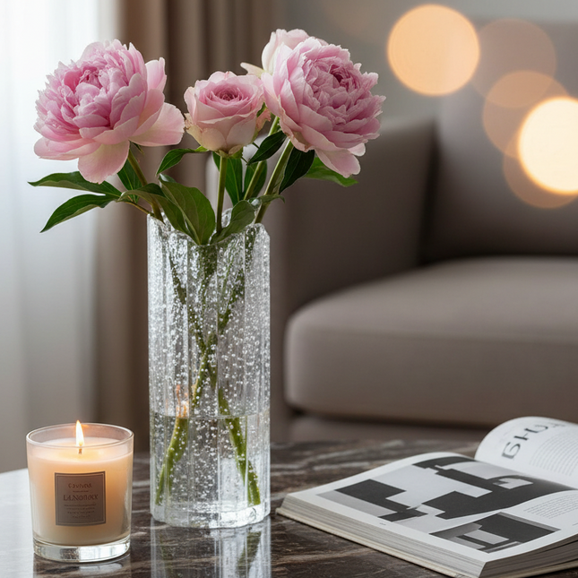 Glass Vase Full Of Stars With Electroplated Finish Gift For Weddings