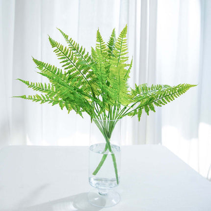 AliKopy 19" Green Artificial Boston Fern - Lifelike Indoor Faux Plant