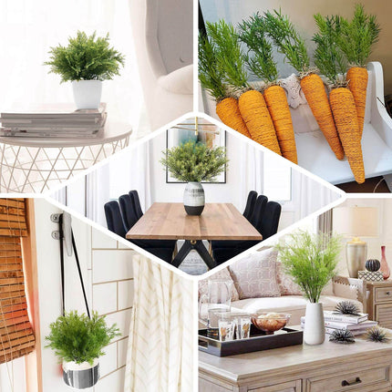 AliKopy 15" Artificial Sagebrush Fern Stems - Indoor Faux Plants, Real