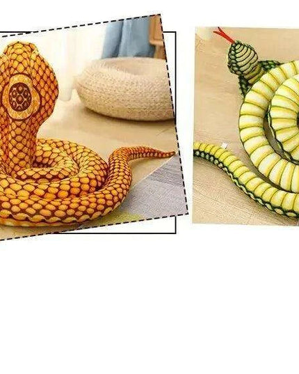 Realistic Cobra Snake Plush Toy - Versatile Educational Stuffed Animal for Home Decor and Play