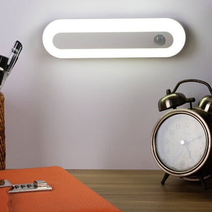 LED Motion Sensor Night Light Auto On With Rechargeable Battery White Or Yellow
