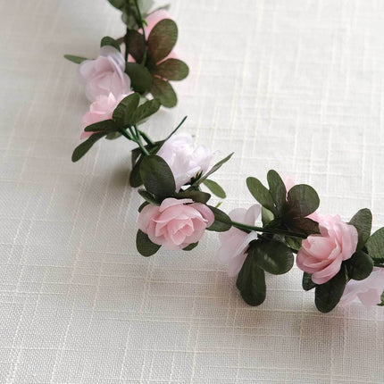 Très Elite 2 Pack 8ft Blush Dusty Rose Silk Flower Garland - 45 Flower