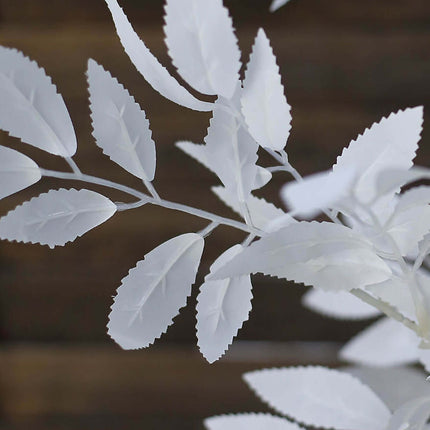 AliKopy 42" Tall White Artificial Silk Beech Leaf Branches - Realistic