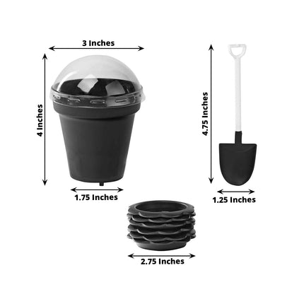AliKopy 12-Pack Dessert Cups - Succulent Planter Design, Lids & Shovel