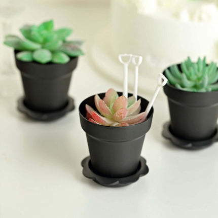 AliKopy 12-Pack Dessert Cups - Succulent Planter Design, Lids & Shovel