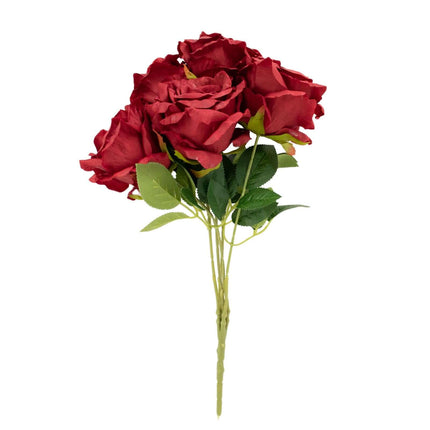 AliKopy 17" Burgundy Jumbo Silk Rose Bouquet - Premium Quality Floral