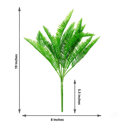 AliKopy 2 Stems Artificial Cycas Fern Leaves, Lush Indoor Faux Plants