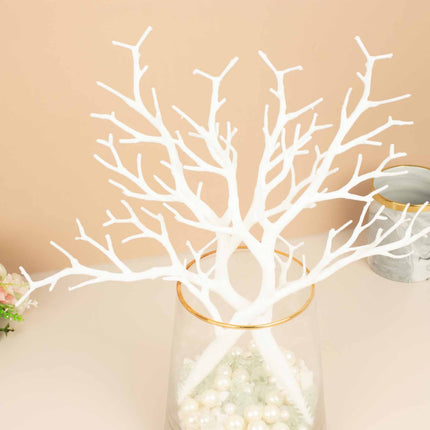 AliKopy 10-Pack White Artificial Manzanita Branches - 14" for Centerpi