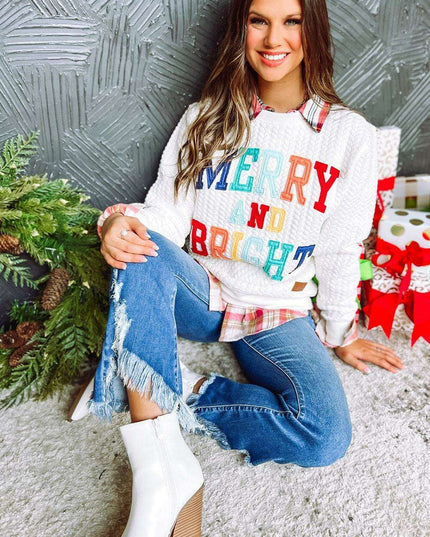 Joyful Spirit Cable Knit Sweater in Classic White