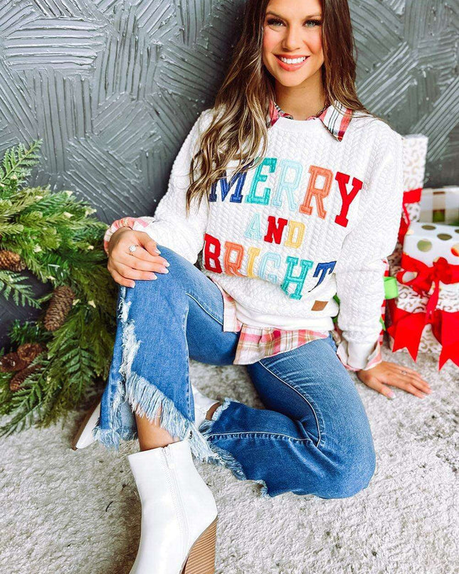 Joyful Spirit Cable Knit Sweater in Classic White