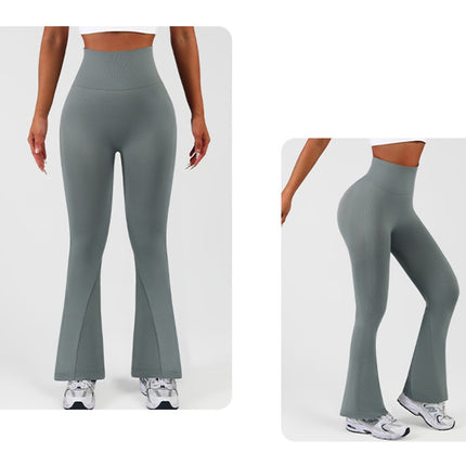 Women's High Waisted Flared Yoga Pants – Scrunch Butt & Bootcut Design