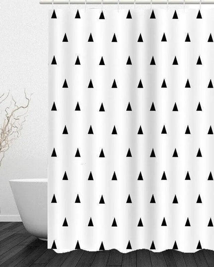 Colorful Waterproof Polyester Shower Curtain Set with Hooks - Stylish Bathroom Makeover