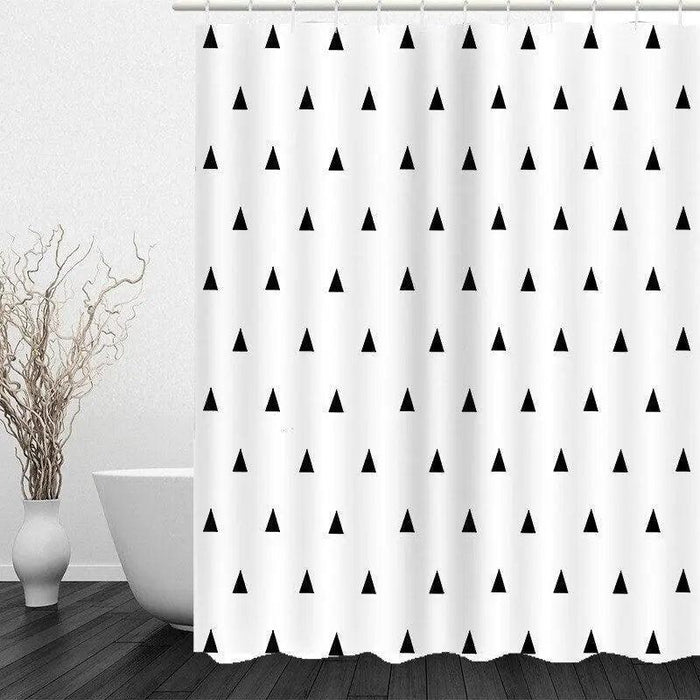 Colorful Waterproof Polyester Shower Curtain Set with Hooks - Stylish Bathroom Makeover