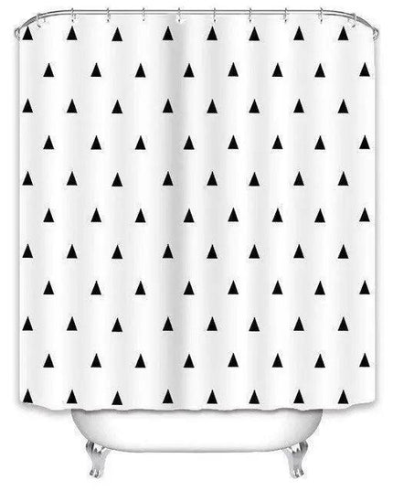 Colorful Waterproof Polyester Shower Curtain Set with Hooks - Stylish Bathroom Makeover