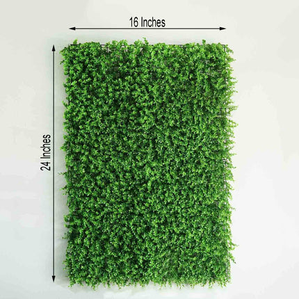 AliKopy 11 Sq ft. Baby Green Boxwood Hedge Wall Mat - 4 Panels, UV-Res