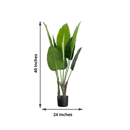 AliKopy 2 Pack 3ft Faux Potted Bird of Paradise Plant - Realistic & Li