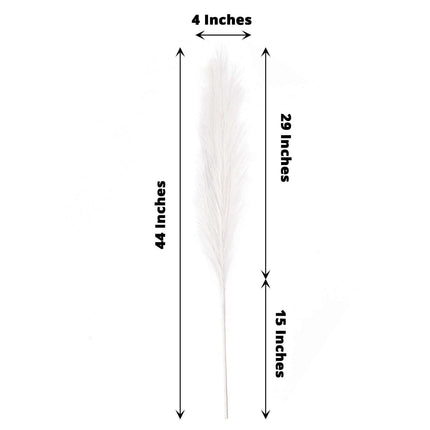 AliKopy 3 Stems White Pampas Grass - Realistic Faux Decor for Boho Sty