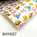 Whimsical Cartoon Print Vinyl Bow Crafting Sheet - Large A4 Size