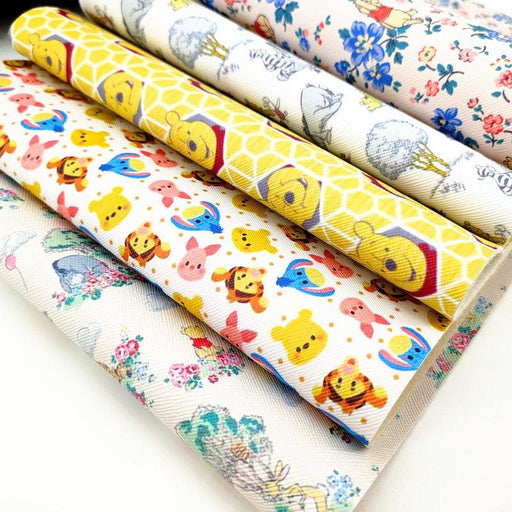 Whimsical Cartoon Print PVC Bow Crafting Material - A4 Size, 20*33cm